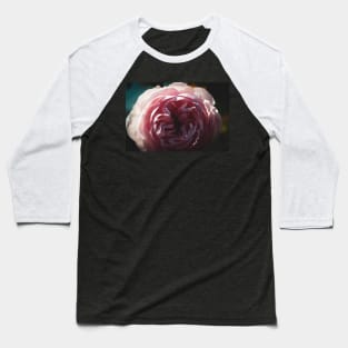 Dark Moody Passion Pink Rose Baseball T-Shirt